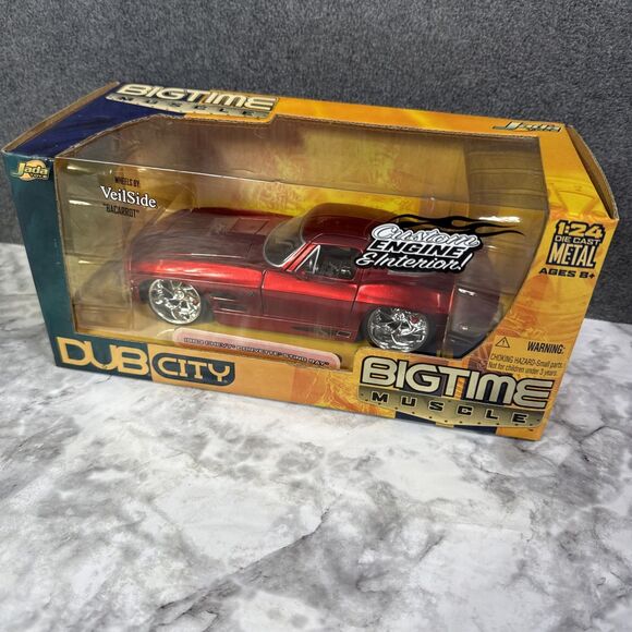 Bigtime Muscle Jada Dub City 1:24 1963 Chevy Corvette Stingray Red Custom Engine - Picture 1 of 6